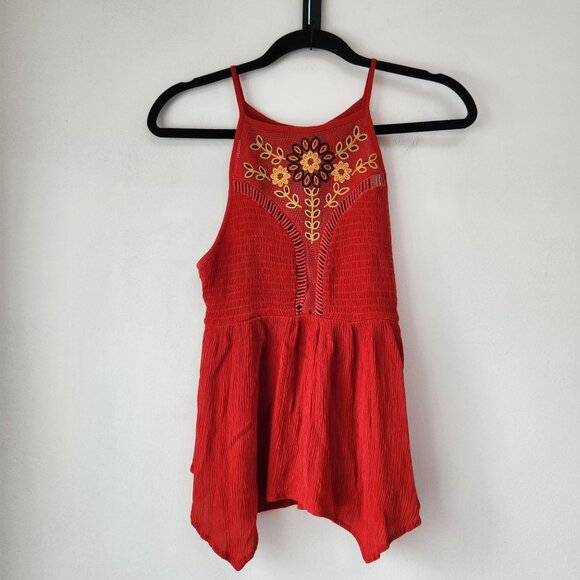 BUNDLE (2) Altar'd State Tank Tops White Red Boho Embroidered Lace Women's S - Picture 2 of 16